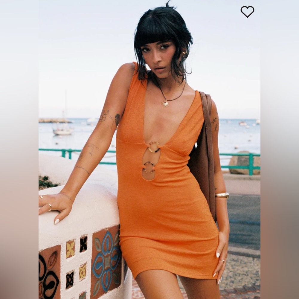 Princess Polly Orange Steward Mini Dress